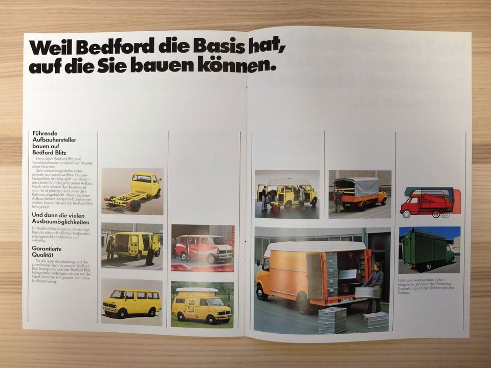 OPEL BEDFORD BLITZ Transporter PROSPEKT von 1977 in Hof (Saale)