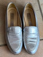 Silberne bequeme Marie Claire Leder-Slipper / Ballerinas Gr.40 Hessen - Büdingen Vorschau