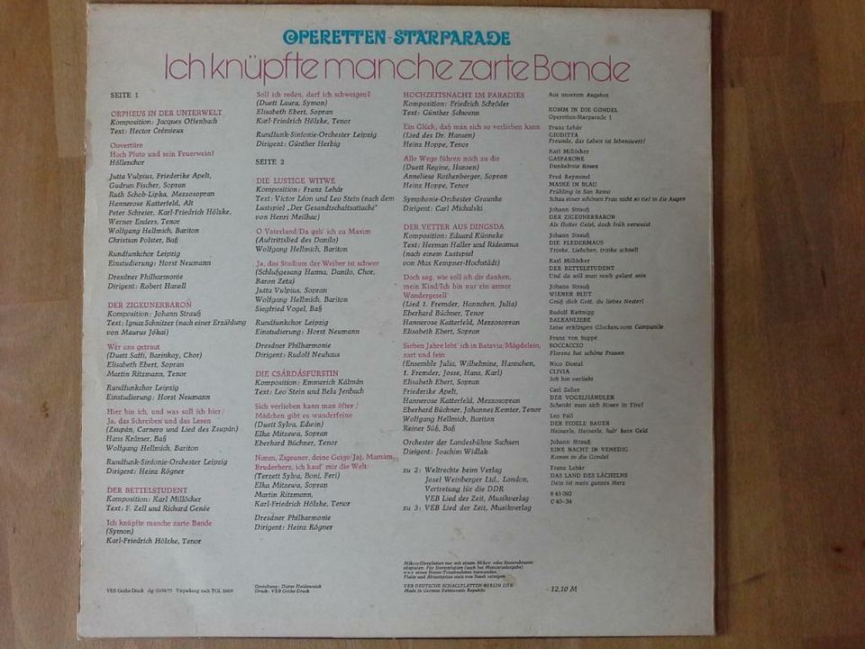 LP Operetten Star Parade - 3 Schallplatten in Grimma