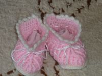 süße rosa Babyschuhe handgehäkelt Rheinland-Pfalz - Schifferstadt Vorschau