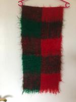 Haxap Mohair Schal Fransen kariert Tartan rot/grün 138x33cm Bayern - Augsburg Vorschau