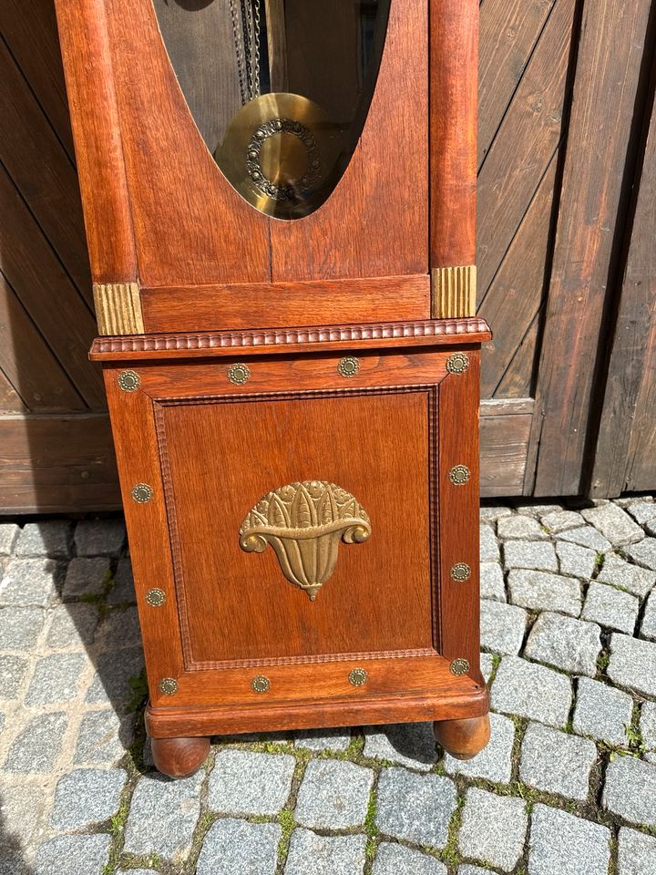 Jugendstil Standuhr antik Pendeluhr Wanduhr Gold Uhr vintage in Viechtach