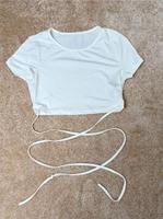 Weißes Crop, T-Shirt mit Schnürung am Bauch Niedersachsen - Goslar Vorschau