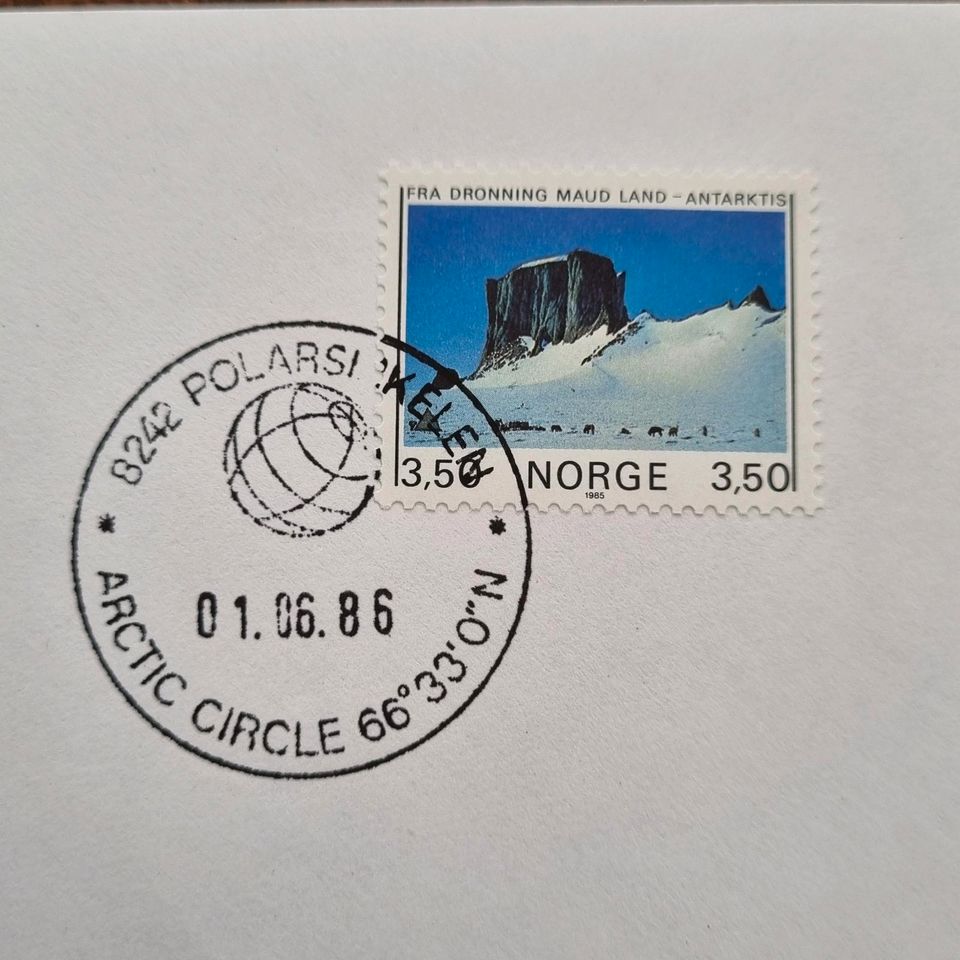 Norwegen Polarkreis Nordlicht Arktis Sonderstempel #2509 in Aurich