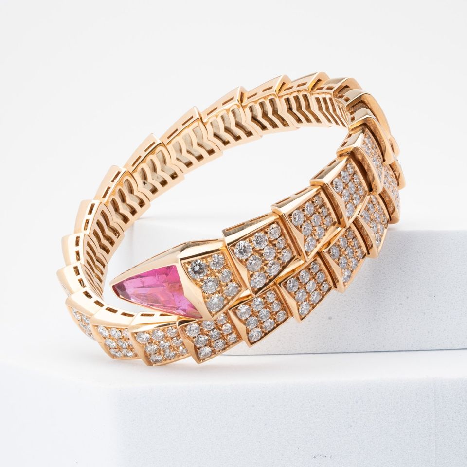 Bulgari Diamant Armreif "Serpenti". 750 Rosegold in Hamburg