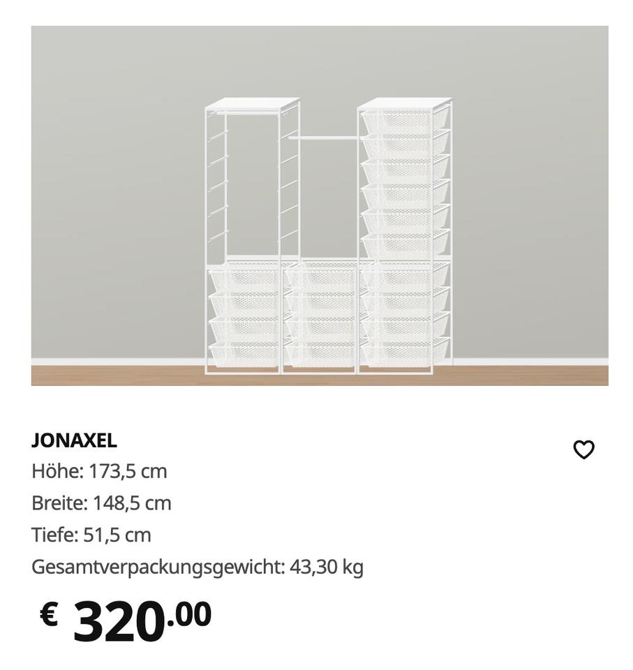 Schrankkombination ( Jonaxel IKEA ) Kleiderschrank Garderobe in Halle