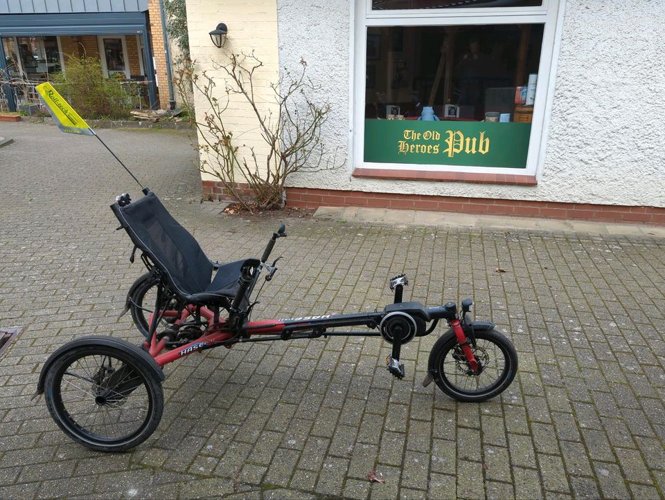 HASE Lepus E-Liegerad inkl 2 Akkus 7000 km und Tasche (Fahrrad) in Hermannsburg