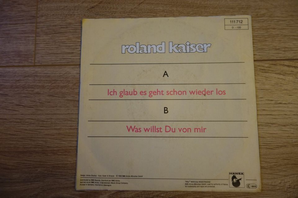 Roland Kaiser - Ich glaub es geht schon wieder los, Vinyl Single in Frankfurt am Main