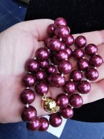 Perlen Halskette Perlenkette Collier lila violett Hamburg - Bergedorf Vorschau