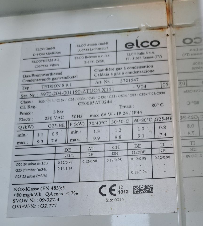 Elco Tision S 9.1 sehr gut in Viereth-Trunstadt