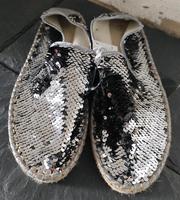 Espadrilles Gr. 39 ungetragen mit Pailletten Hessen - Neukirchen Vorschau