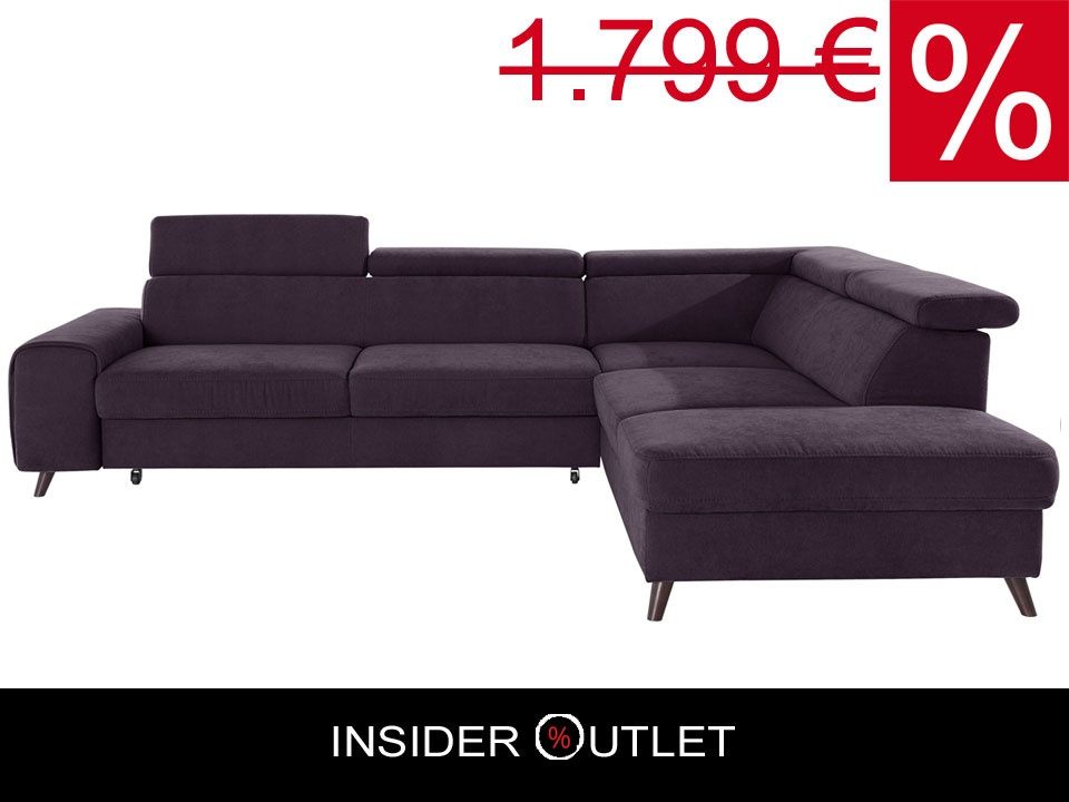 Ecksofa ★ 259x205cm Lila Purple Luxus Microfaser Forza exxpo in Köln