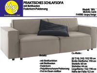 Sofa Couch Wohnlandschaft Schlafsofa Bettkasten samt taupe Nordrhein-Westfalen - Mettingen Vorschau