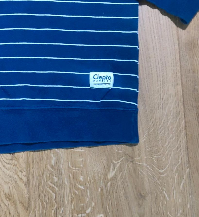Claptomanicx Pulli Pullover Sweat Shirt blau weiß gestreift XL in Tönisvorst