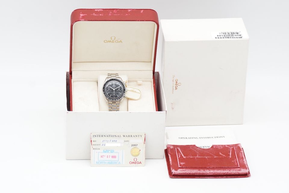 Omega Speedmaster Reduced 3510.50 Schwarz Full-Set 1999 in Hamburg