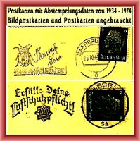 Postkarten mit Abstempelungsdaten von 1934 - 1974 Bildpostkarten Saarland - Schwalbach Vorschau