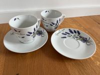 2x Tasse, inkl Unterteller, Lavendel-Muster Nordrhein-Westfalen - Mettmann Vorschau