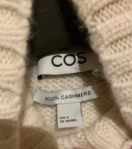 COS Pullover 100 % Kaschmir schwarz creme, Gr. XS, Neu 250 Euro in Kirchheim bei München