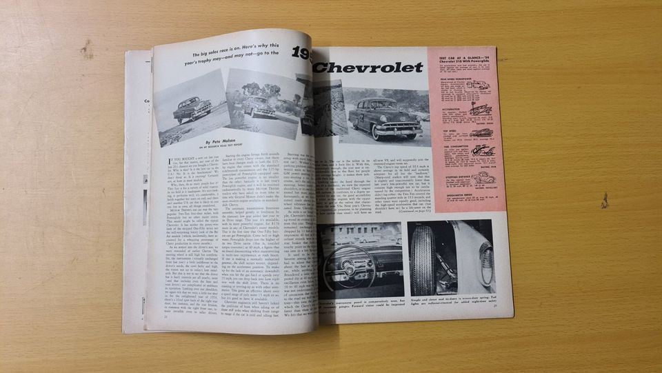 Motor Trend Magazin August 1954 / Lincoln, Chevrolet, Dodge in Besigheim