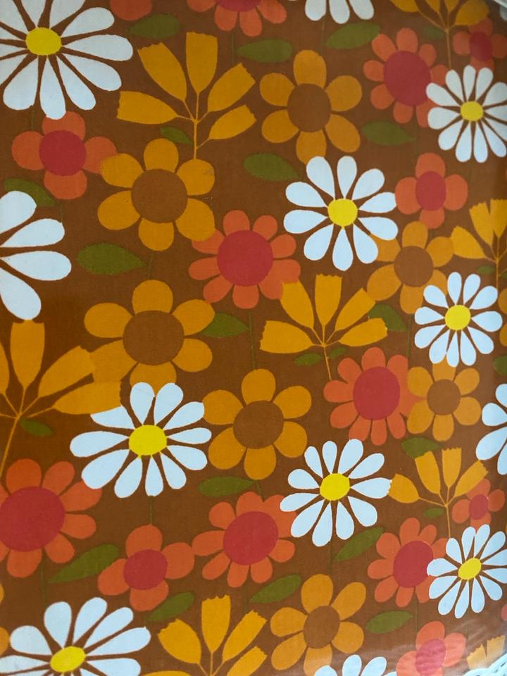 Vintage Tablett groß 70er Jahre wie neu flower power orange in Landau in der Pfalz
