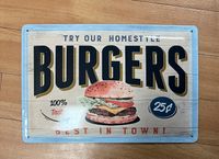 Burgers Blechschild Retro-Design 50/60-er Jahre Niedersachsen - Meppen Vorschau