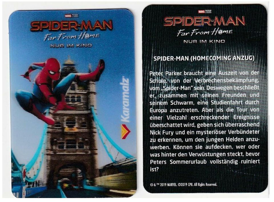 Marvel 3D-Karten-SET v. Spider-Man <Far From Home> und Zugaben; K in Magdeburg