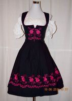 Dirndl GR 32 Vintage bestickt schw.-pink transp. Schürze + Bluse Thüringen - Themar Vorschau