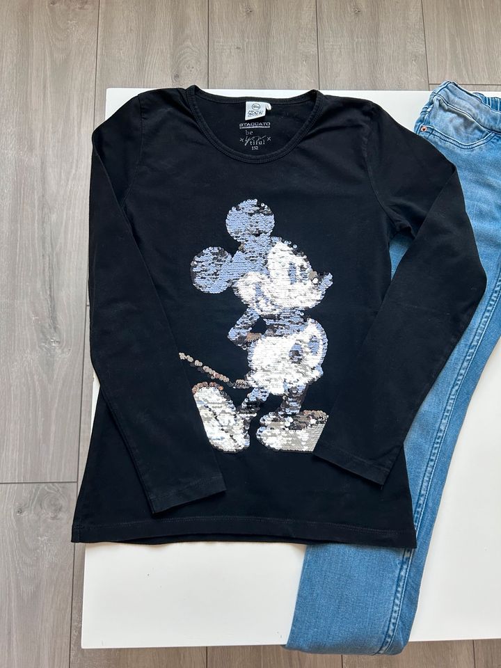 Set Gr. 140/146 Garcia Jeans & Staccato Langarmshirt Mickey Mouse in Meppen