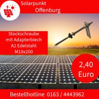 Photovoltaik Stockschraube M10x200 A2 Edelstahl mit Adapterblech Baden-Württemberg - Hohberg Vorschau