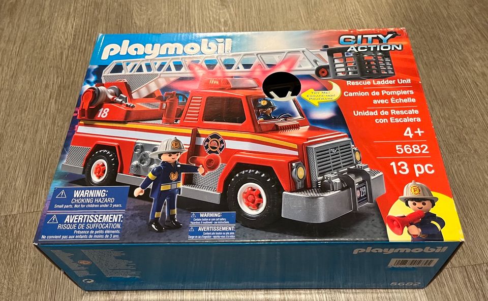 Playmobil US Feuerwehr 5682 Leiterwagen Neu OVP Sirene Blaulicht in Hamminkeln