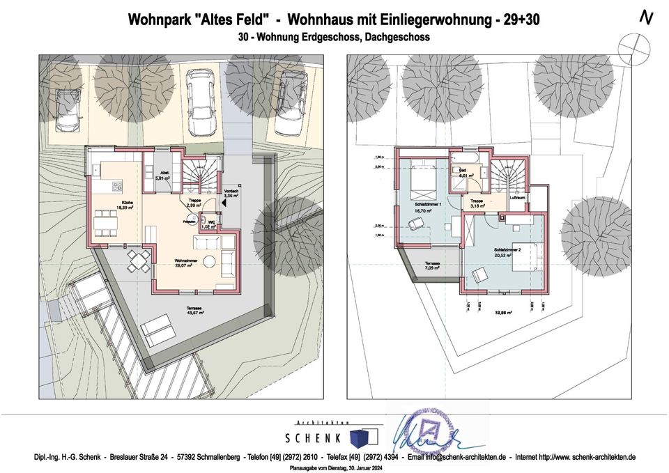 Baugrundstück für Wohnhaus mit Einliegerwohnung einschl. Baugenehmigung in Schmallenberg