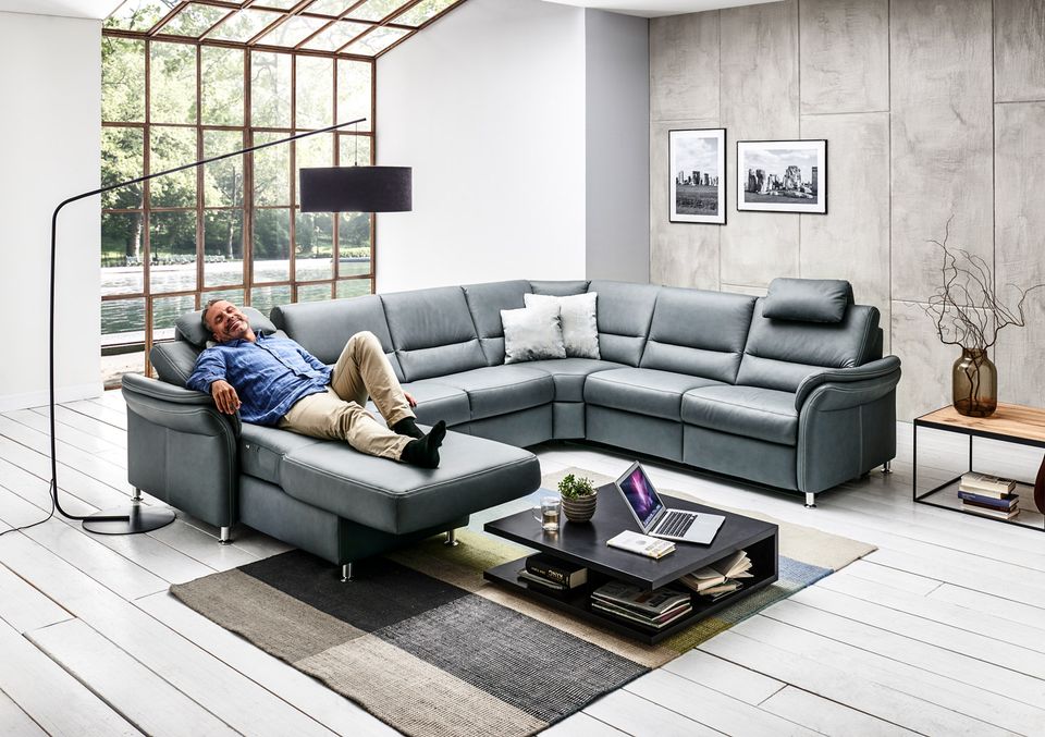 0% FINANZIERUNG  NEU - INDIVIDUELL PLANBARE Eckcouch Wohnlandschaft Funktions - Couch FEDERKERN Sofa Canape Sessel in Pampow