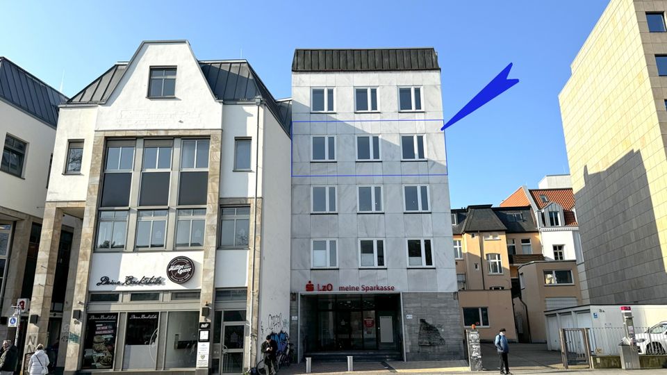 Attraktive 3 ZKB Gewerbewohnung mit Balkon in begehrter 1A-City-Lage in der Oldenburger Innenstadt in Oldenburg