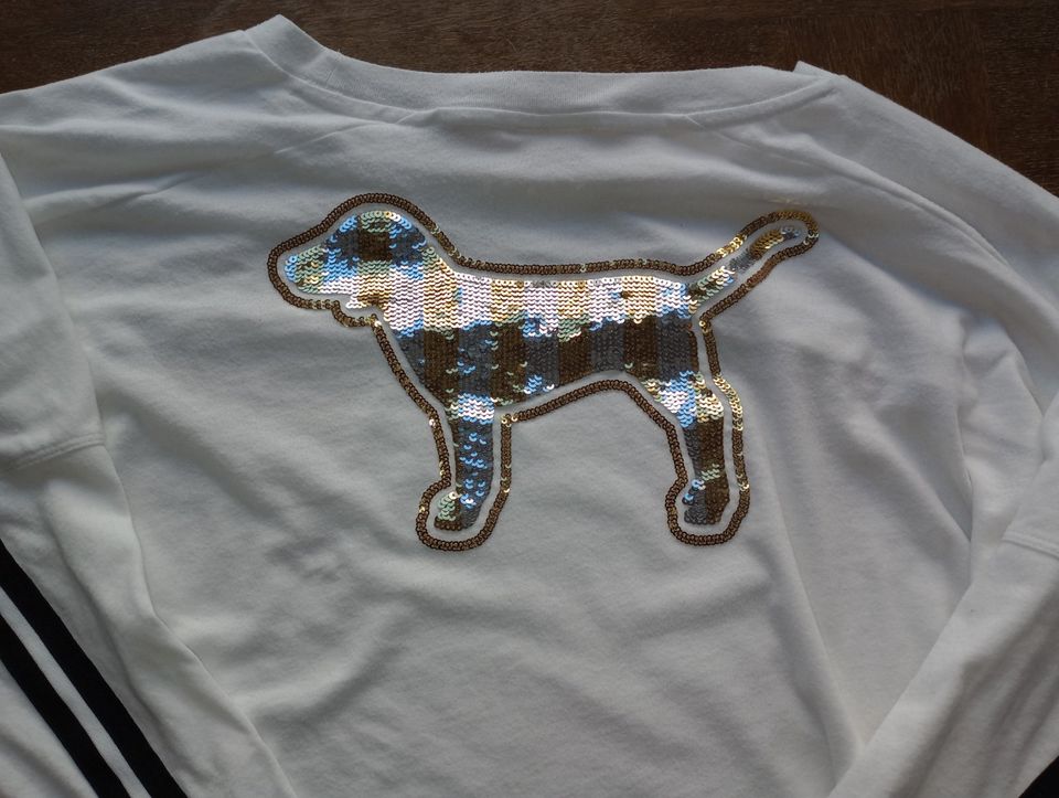 Victorias Secret PINK Sequin Dog T-Shirt, Long Sleeves in Haldenwang i. Allgäu