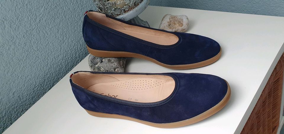 GABOR comfort sportliche Ballerinas Gr. 39 blau in Harztor Ilfeld