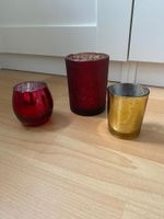 Teelichthalter Kerzenhalter Weihnachten rot gold Glas Deko Köln - Köln Buchheim Vorschau