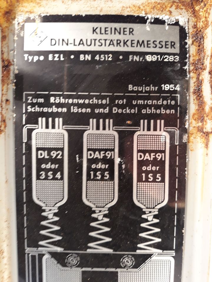 Rohde & Schwarz EZL DIN-Lautstärke Messgerät aus 1954, Röhren in Speyer