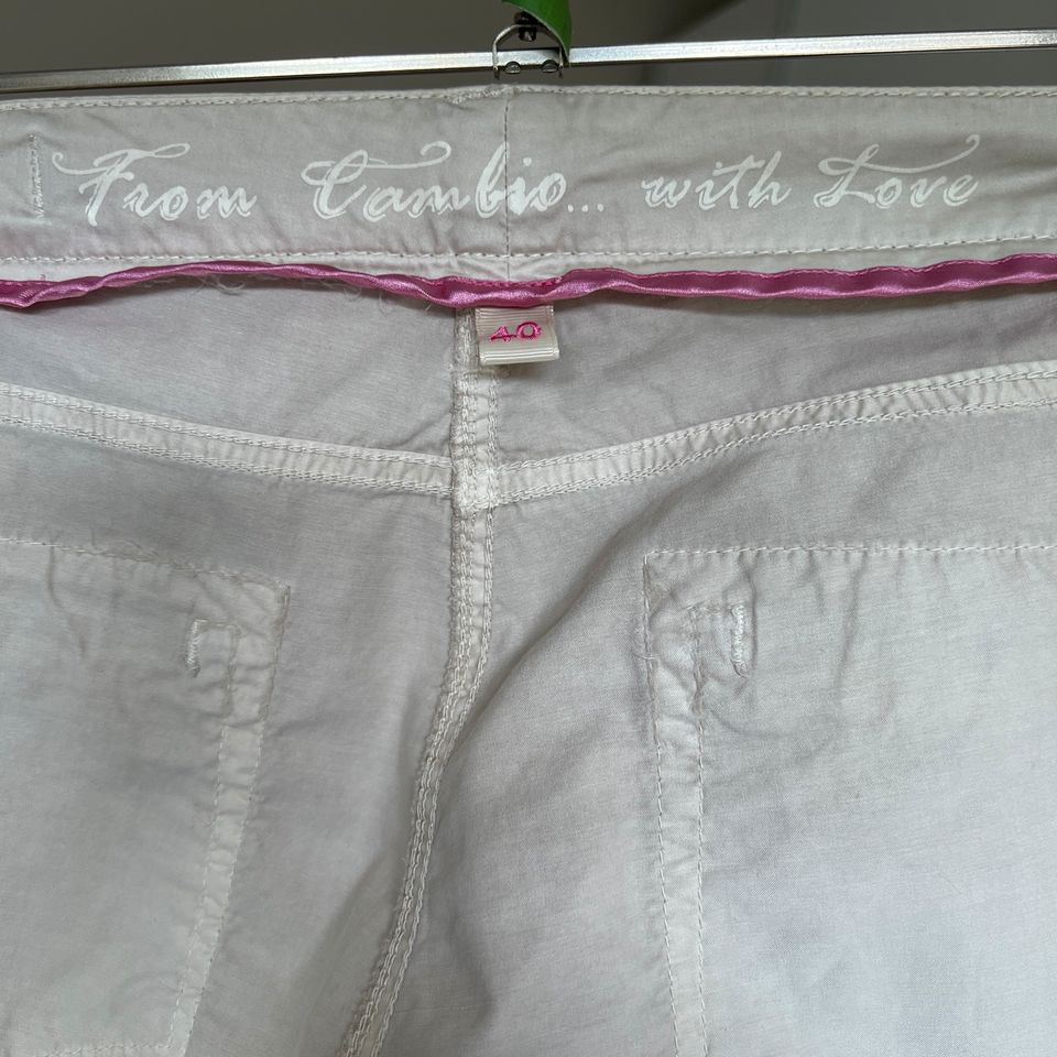 Cambio creme 7/8 Jeans Rebecca Damen Hose Baumwolle Gr. 40 in Hesedorf 