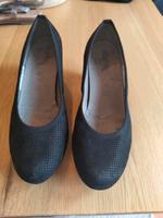 schicke schwarze Schuhe mit Absatz und denzenten Glitzer Akzenten Nordrhein-Westfalen - Münster-Hafen Vorschau