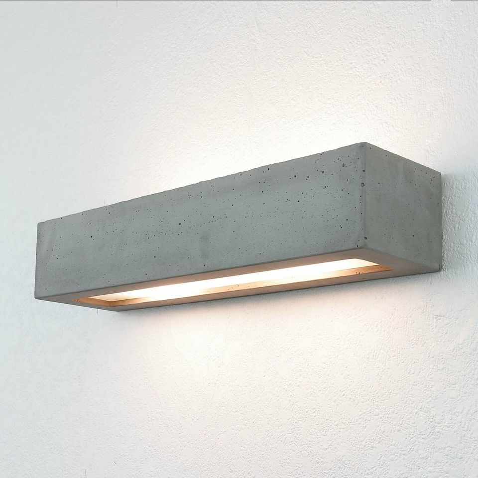 Up Down Wandleuchte Beton eckig B:51,5cm 2x E27 Lampe Wohnzimmer in Chemnitz