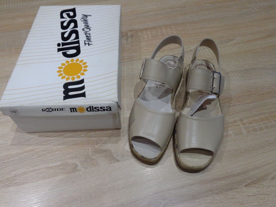 Rohde Modissa Luftpolster Schuhe Sandalen Gr. 41 beige NEU OVP in Schiffweiler