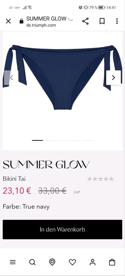 Triumph Bikini NEU 36 S blau in Düsseldorf