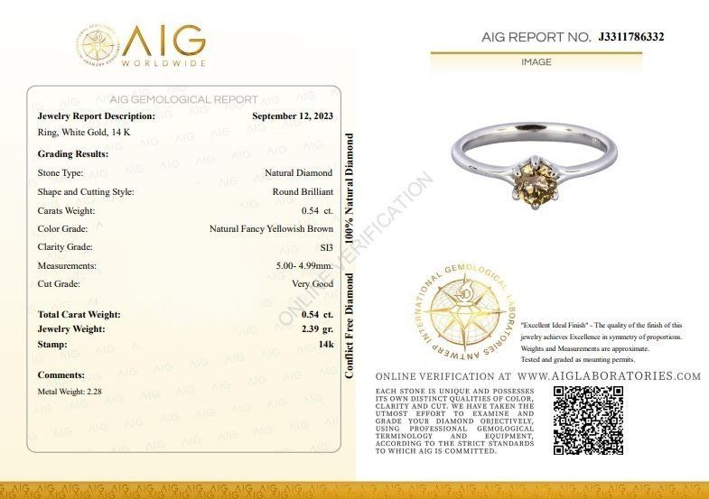 14 kt Weißgold (585) - Ring - 0.54 ct Diamant in Deggendorf