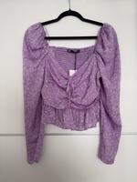 Zara Bluse Shirt Blumen lila Schleife Hannover - Ahlem-Badenstedt-Davenstedt Vorschau