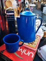 Kaffeekanne mit Percolator und Trinkbecher aus Emaille blau Brandenburg - Cottbus Vorschau