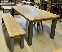 Esstisch Teak Holz & Bank 200 cm NEU! mit Alu Gestell Teakholz Nordrhein-Westfalen - Wermelskirchen Vorschau