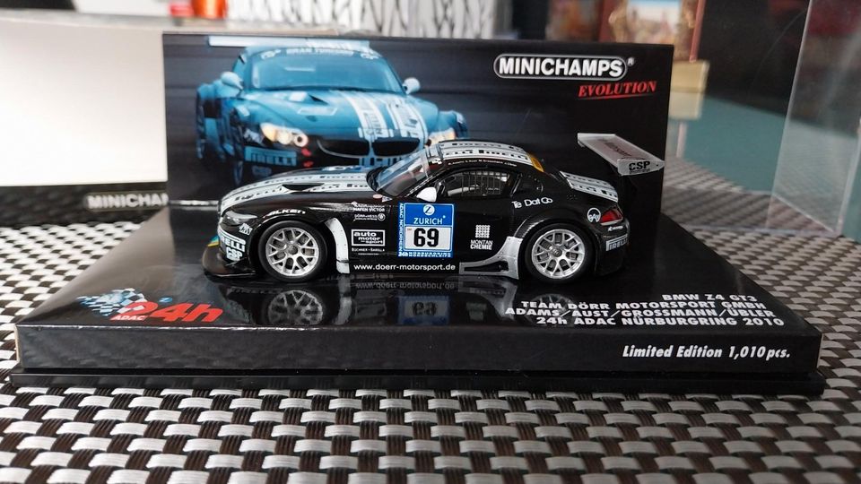 24H Nürburgring 2010 Dörr Motorsport BMW Z4 GT3 1:43 Minichamps in Walluf