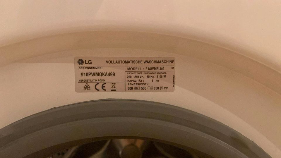 Waschmaschine LG F14WM8LN0 in Hamburg