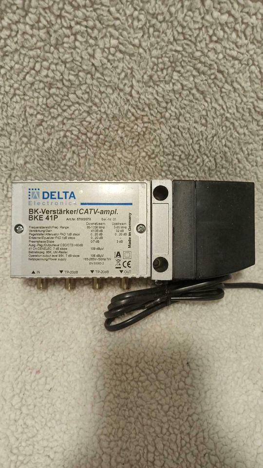 Delta BKE 41P BK-Verstärker 57002070 Sat Made in Germany in Barntrup