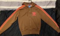 Adidas Hoodie braun Unisex Hessen - Dreieich Vorschau
